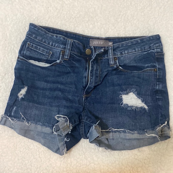 Just USA Pants - Just USA distressed cuffed shorts